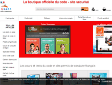 Tablet Screenshot of code-a-domicile-boutique.com